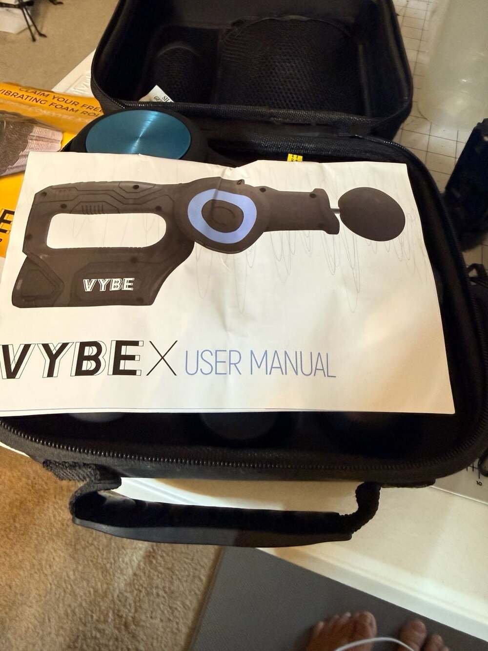 VYBE X Percussion Massage Gun with Case and Attachments